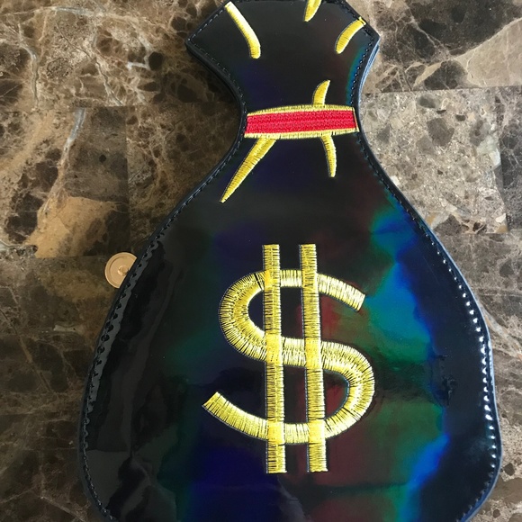 Black Money Bag Purse - Picture 1 of 3